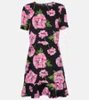 Shop Stella Mccartney Iconic Floral Ruffled Silk Minidress In Multicoloured