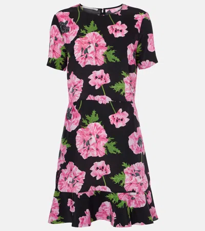 Stella Mccartney Iconic Floral Ruffled Silk Minidress In Multicoloured