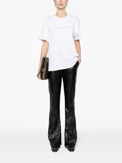 Stella Mccartney Iconic Glitter Logo Tee In Black