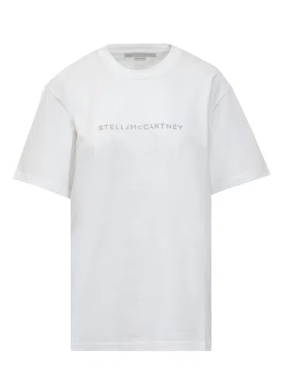 Stella Mccartney Iconic Glitter T-shirt In Pure White