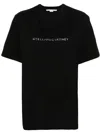 Stella Mccartney T-shirt With Logo Print And Crew Neckline In Black