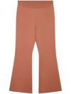 Stella Mccartney Mid-rise Flared Trousers In Brown