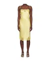 Stella Mccartney Yellow Iconic Lace Midi Dress In Yellow