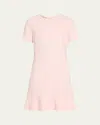 Stella Mccartney Iconic Mini Dress With Flounce Hem In Ballet Pin