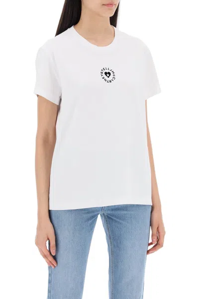 Stella Mccartney Tshirt Con Logo In White