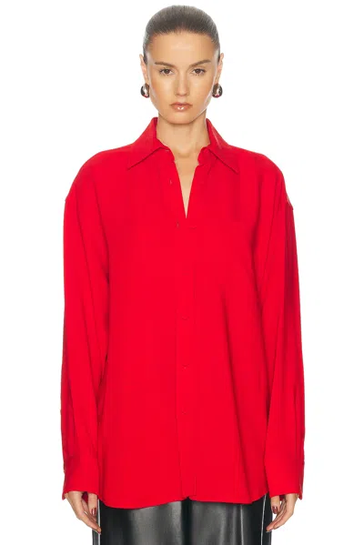 Stella Mccartney Iconic Oversized Shirt In 6527 Lipstick Red