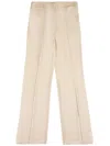 Stella Mccartney Iconic Beige Flare Pants For Women In Sand-colored Viscose