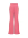 Stella Mccartney Stretch Wool Pants With High Waist In Fuxia