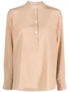 Stella Mccartney Eva Silk Shirt In Light Camel