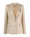 Stella Mccartney Iconic Single Breasted Tailored Blazer In Nude