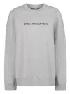 Stella Mccartney Logo Printed Crewneck Sweatshirt In Grey