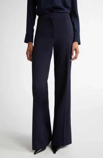 Stella Mccartney Iconic Stretch Wool Flare Leg Pants In Ink
