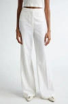 Stella Mccartney Iconic Stretch Wool Flare Leg Pants In White