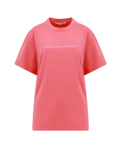 Stella Mccartney Iconic Sustainable Cotton T-shirt In Pink