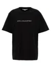 Stella Mccartney T-shirt With Logo Print And Crew Neckline In Black