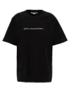 Stella Mccartney T-shirt With Logo Print And Crew Neckline In Black