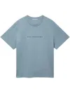 Stella Mccartney Open-necked Black Shirt In Blue