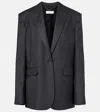 Stella Mccartney Iconic Wool Flannel Blazer In Gray