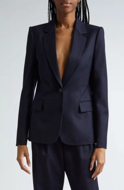 Stella Mccartney Iconic Wool Twill Blazer In Navy
