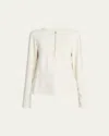 Stella Mccartney Iconic Zip-detail Top In Gesso