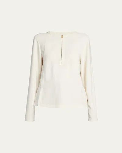 Stella Mccartney Iconic Zip-detail Top In Gesso