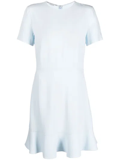 Stella Mccartney Iconics Stretch-cady Minidress In Blau
