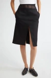 Stella Mccartney Illusion Waist Wool Pencil Skirt In Black