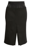 Stella Mccartney Illusion Waist Wool Pencil Skirt In Black