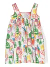 Stella Mccartney Illustration-print Cotton Dress In White