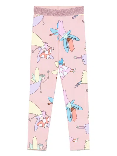 Stella Mccartney Kids' Illustration-print Leggings In Pink