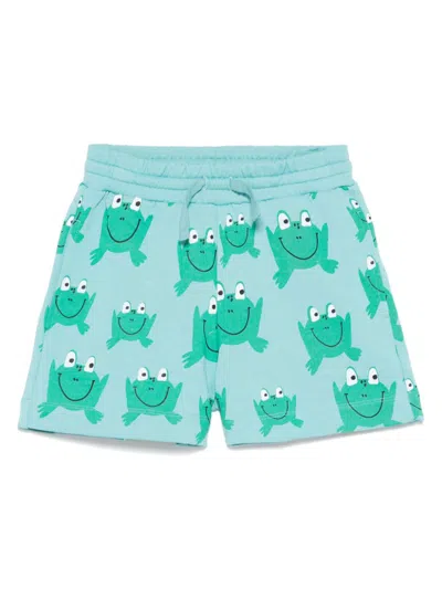 Stella Mccartney Kids' Illustration-print Shorts In Blue