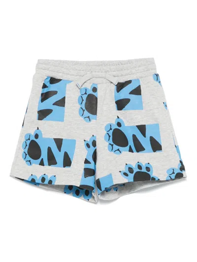 Stella Mccartney Kids' Illustration-print Shorts In Grey