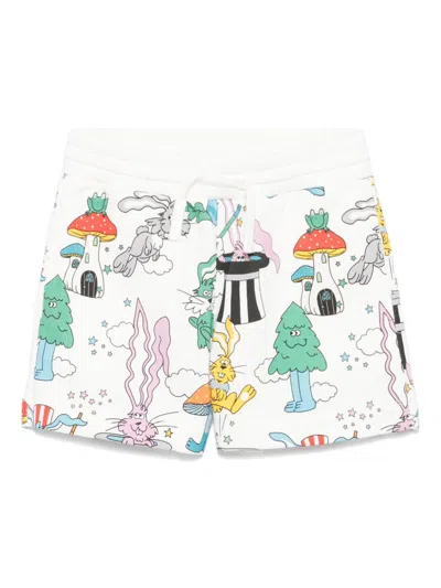 Stella Mccartney Kids' Illustration-print Shorts In White