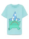 Stella Mccartney Printed Cotton Jersey T-shirt In Blue