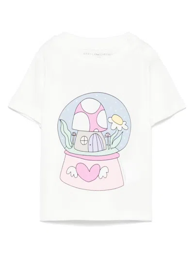 Stella Mccartney Babies' Illustration-print T-shirt In Weiss