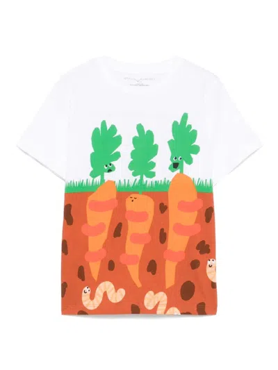 Stella Mccartney Kids' Illustration-print T-shirt In White