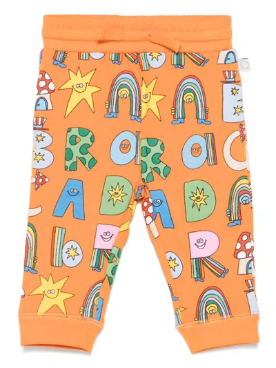 Stella Mccartney Babies' Illustration-print Track Pants In Orange