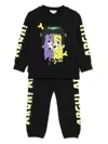 Stella Mccartney Kids Boys Black Cotton Frankenstein Tracksuit In Black