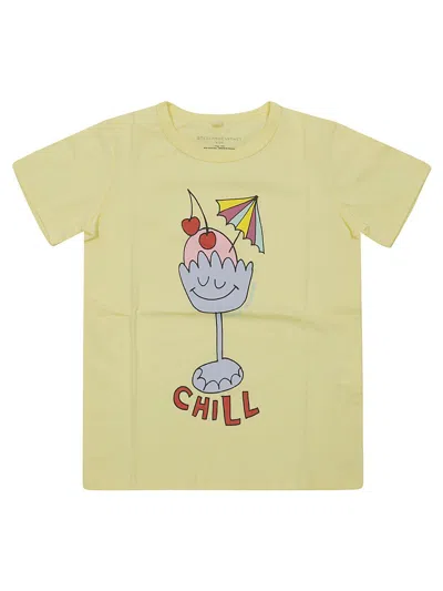 Stella Mccartney Kids' Illustration-printed Crewneck T-shirt In Giallo