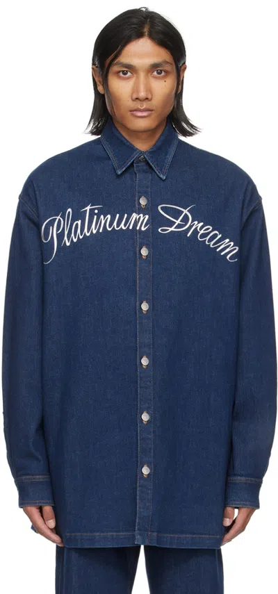 Stella Mccartney Indigo 'platinum Dream' Denim Shirt In 4003 Dark Blue