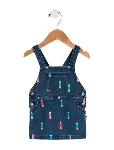 Pre-owned Stella Mccartney Babies' Infant Girls' Denim Sleeveless Dress W/ Tags In Blue