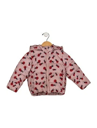Pre-owned Stella Mccartney Babies' Infant Girls Lady Bug Print Puffer Jacket In Pink