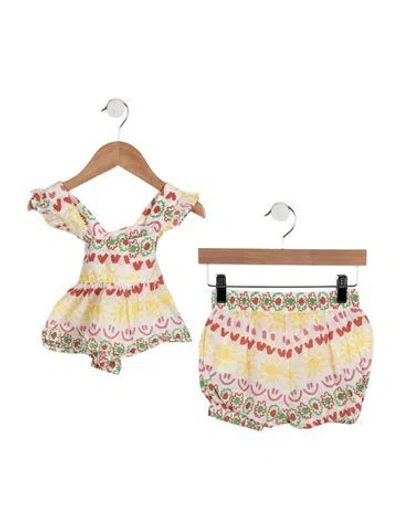 Pre-owned Stella Mccartney Babies' Infants Girls' Patterned Short Set In White