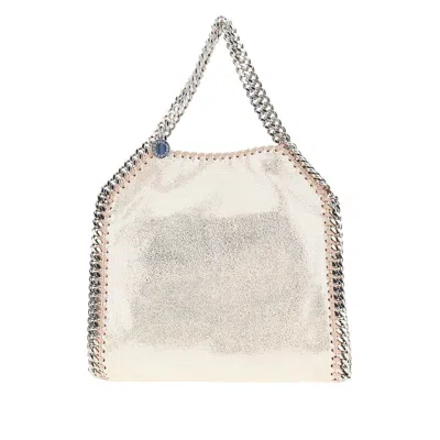 Stella Mccartney Ini Falabella 3 Chain Bag In Metallic