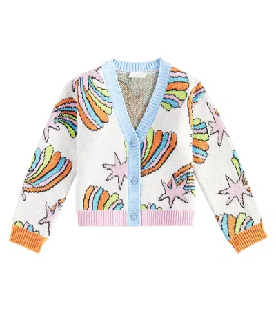 Stella Mccartney Kids' Intarsia Cardigan In Multicoloured