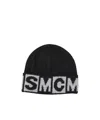 Stella Mccartney Intarsia-knit Logo Beanie In Black