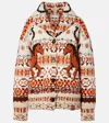 Stella Mccartney Intarsia Oversized Virgin Wool Cardigan In Multi
