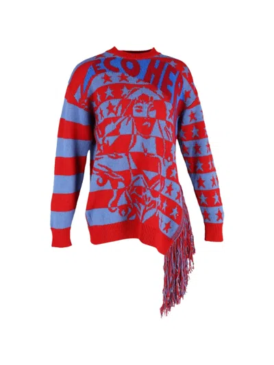 Pre-owned Stella Mccartney Intarsia Striped Sweater In Red