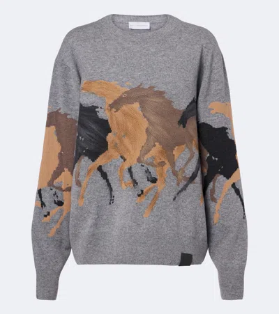 Stella Mccartney Intarsia Virgin Wool Sweater In Multi
