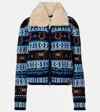 Stella Mccartney Intarsia Virgin Wool Zip-up Cardigan In Multi